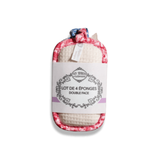 Éponges 100% coton réutilisables – lot de 4